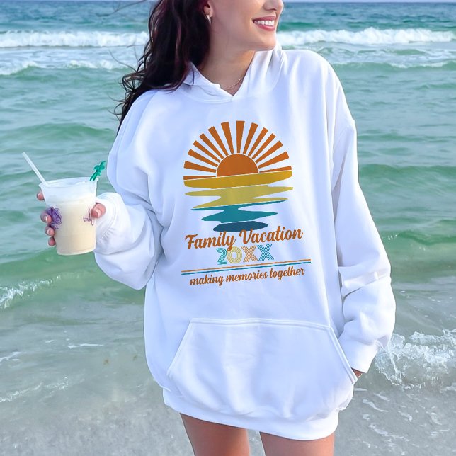 Beach Vacation Family Friends Custom Cool Sunset Hoodie (Creator Uploaded)