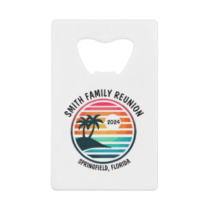 Beach Vacation Family Reunion Credit Card Bottle Opener