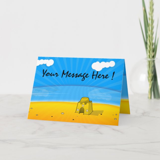 Beach Vacation Holiday Card (Front)