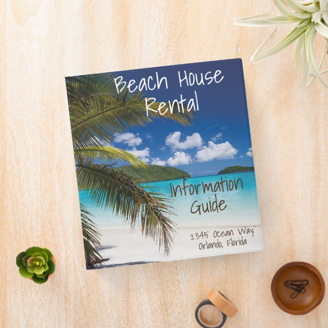 Beach Vacation House Rental Guide Instructions Binder (In Situ)