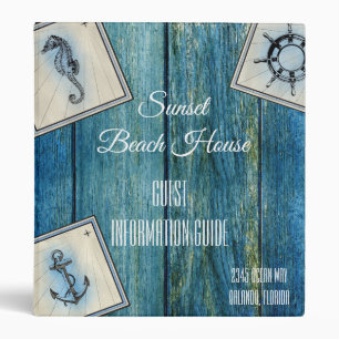 Beach Vacation House Rental Guide Instructions Binder