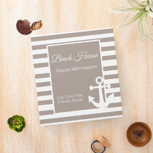 Beach Vacation House Rental Guide Instructions Binder
