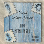 Beach Vacation House Rental Guide Instructions Binder<br><div class="desc">This design was created though digital art. This binder can be used by a home owner or property management company. It may be personalized in the area provide or customizing by choosing the click to customize further option and changing the name, initials or words. You may also change the text...</div>