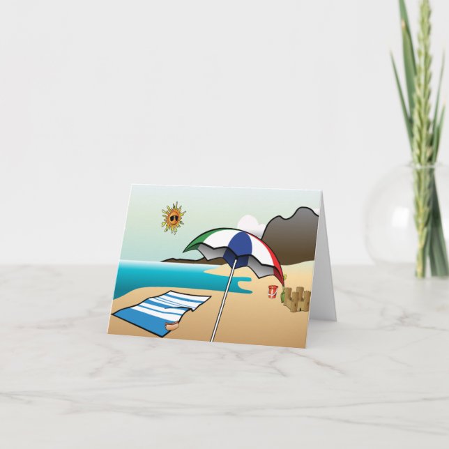 Beach Vacation Note Card (Front)