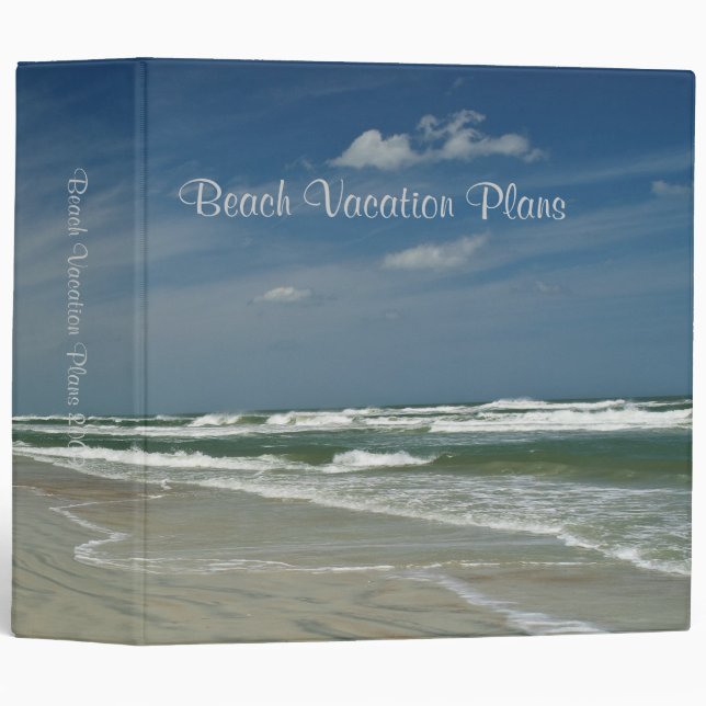 Beach Vacation Plans 2" Binder (Front/Spine)
