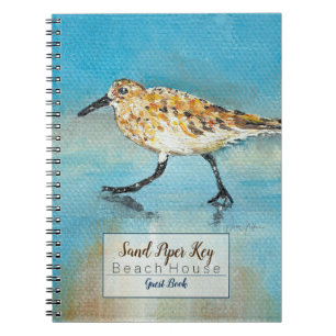 Beach Vacation Rental Customizable Guest Book