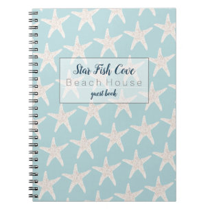 Beach Vacation Rental Star Fish Theme Guest Book