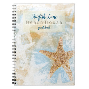 Beach Vacation Rental Starfish Themed Guest Book