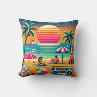 Beach Vacation Throw Pillow