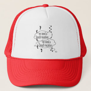Beach vacation trucker hat