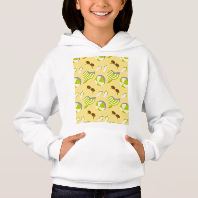Beach vacay pattern with sunglasses and sun hat (Front)
