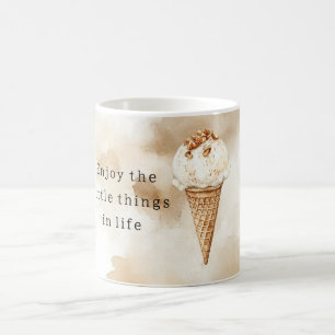 Beach Vanilla Ice Cream Cone Coffee Mug