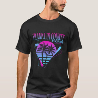 Beach Vaporwave Vacation Franklin County T-Shirt