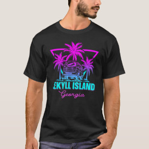Beach Vaporwave Vacation Souvenir Jekyll Island T-Shirt