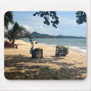 Beach Vendings ... Lamai Beach, Koh Samui Island Mouse Pad