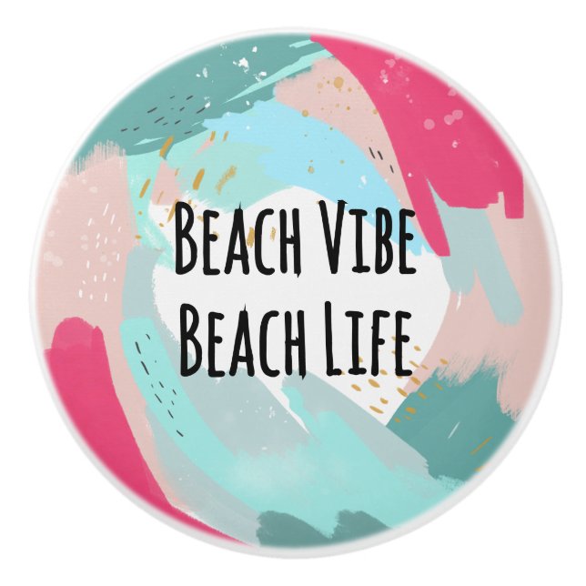 Beach Vibe Beach Life Ceramic Knob (Front)