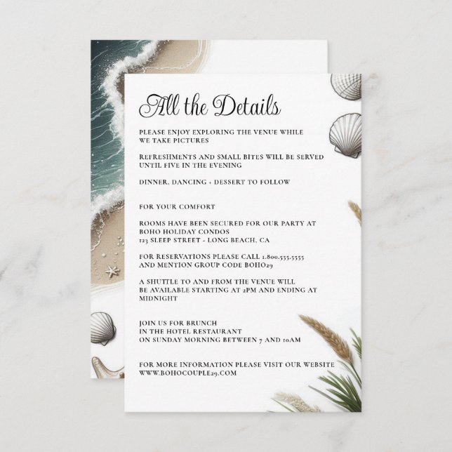 Beach Vibe Enclosure Card (Front/Back)