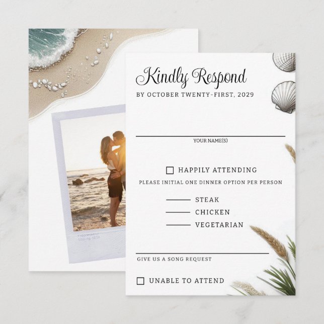 Beach Vibe RSVP Card (Front/Back)