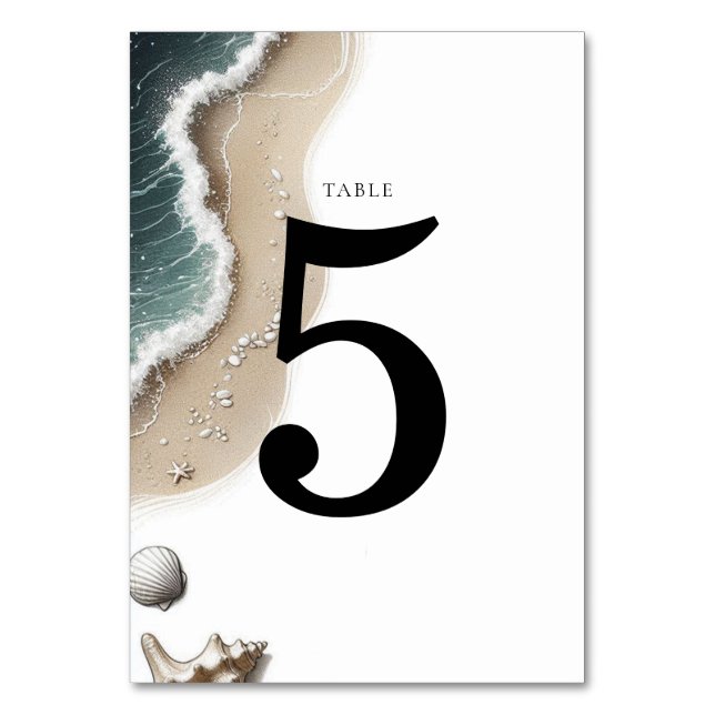 Beach Vibe Table Number (Front)