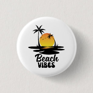 Beach Vibes 1 Inch Round Button