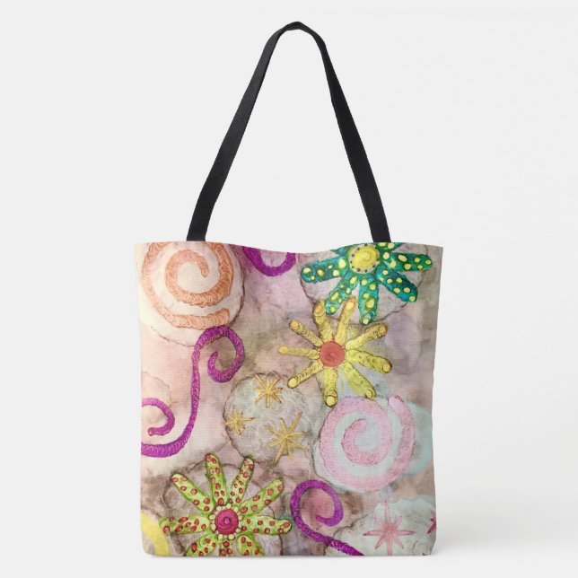  “Beach Vibes” All-Over Pint Tote Bag (Back)