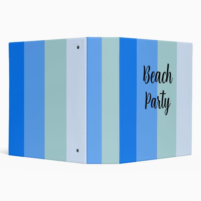 Beach Vibes, Blue Stripes Binder (Background)