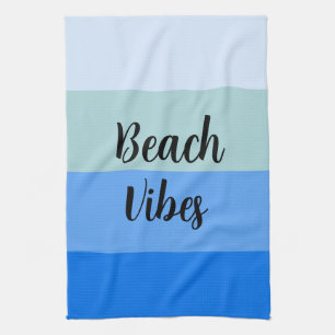 Beach Vibes, Blue Stripes Kitchen Towel
