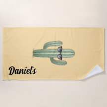 Beach Vibes Cactus Beach Towel