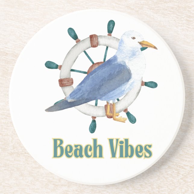beach vibes coaster (Front)