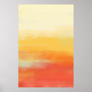 "Beach Vibes" Cool Summer Colours Abstract Art Poster