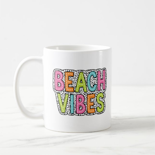 Beach Vibes Dots Coffee Mug (Left)