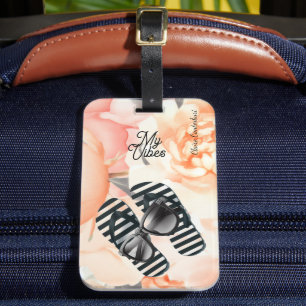 Beach Vibes Glamour Luggage Tag
