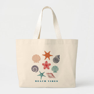 Beach Vibes Large Tote Bag