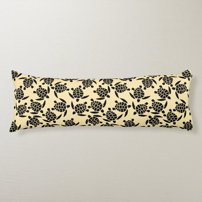 Beach Vibes Motif | Sea Turtle Pattern Body Pillow (Front)