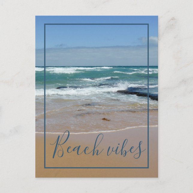 Beach Vibes Ocean Waves Postcard (Front)