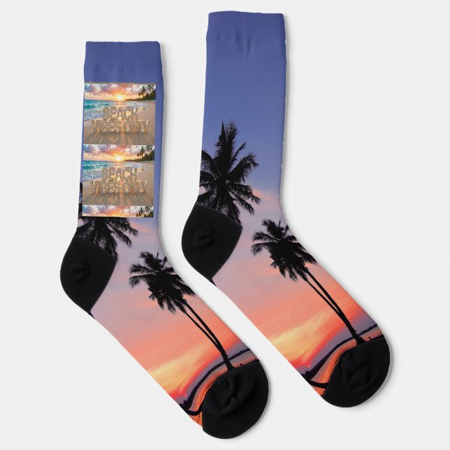 Beach Vibes Only Crew Socks (Right)