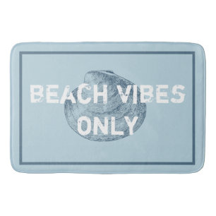 Beach Vibes Only Distressed Font  Bath Mat