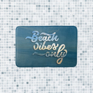 Beach Vibes Only Typography Bath Mat