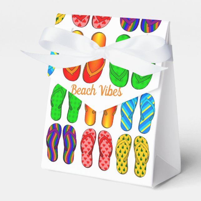Beach Vibes Party Favor Box (Front Side)