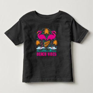 Beach Vibes Pink Flamingos-19501 Toddler T-shirt