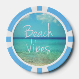 Beach vibes poker chips