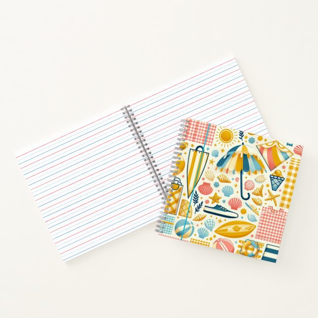 Beach Vibes Spiral Notebook – Coastal Inspiration  (Inside)