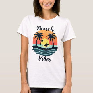 Beach Vibes Summer Sun Beach Palm T-Shirt