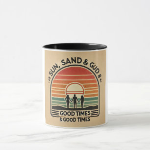 Beach Vibes Sunset Friendship Goals Mug