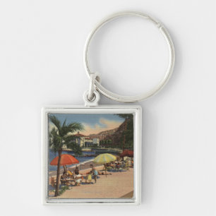 Beach View in Front of Hotel St. Catherine Keychain