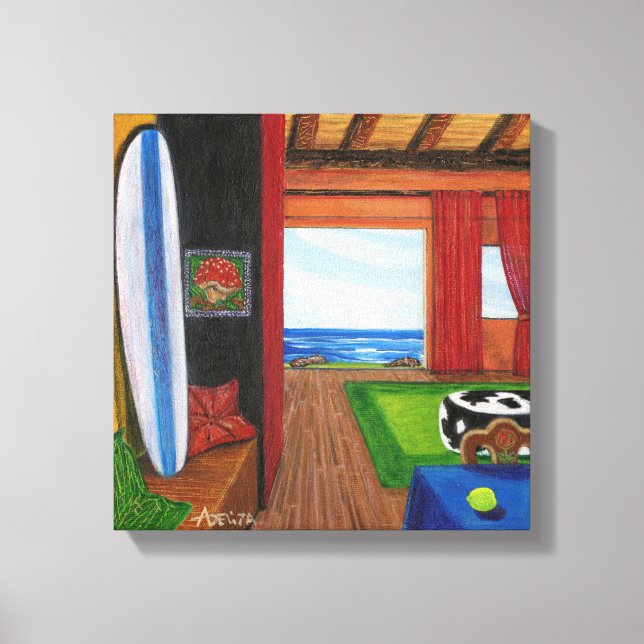 Beach View In Hawaii Canvas Print (Front)