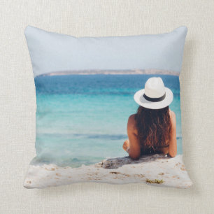 Beach View Photo Pillow