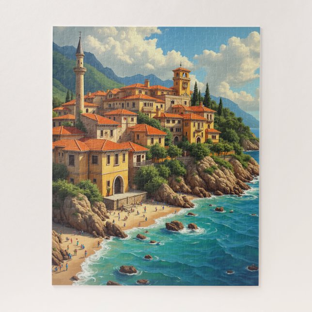 Beach village jigsaw puzzle (Vertical)