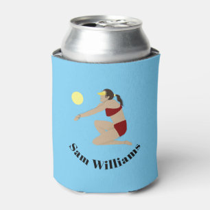 Beach Volleyball Can Cooler