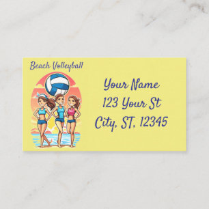 Beach Volleyball Girls Thunder_Cove Business Card